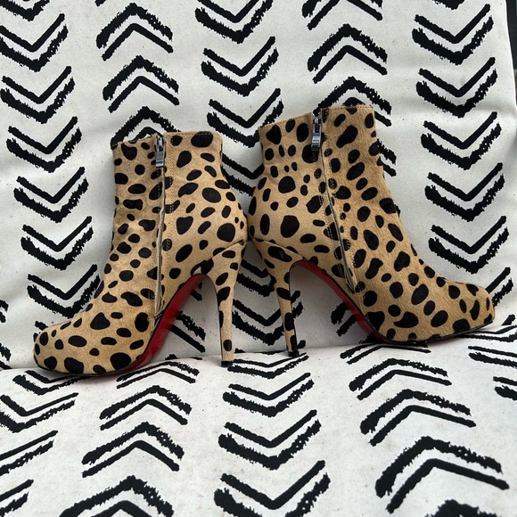 Christian Louboutin leopard print pony hair boots - Picture 10 of 11
